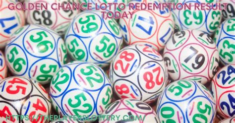 Golden Chance Lotto Redemption Result Today.